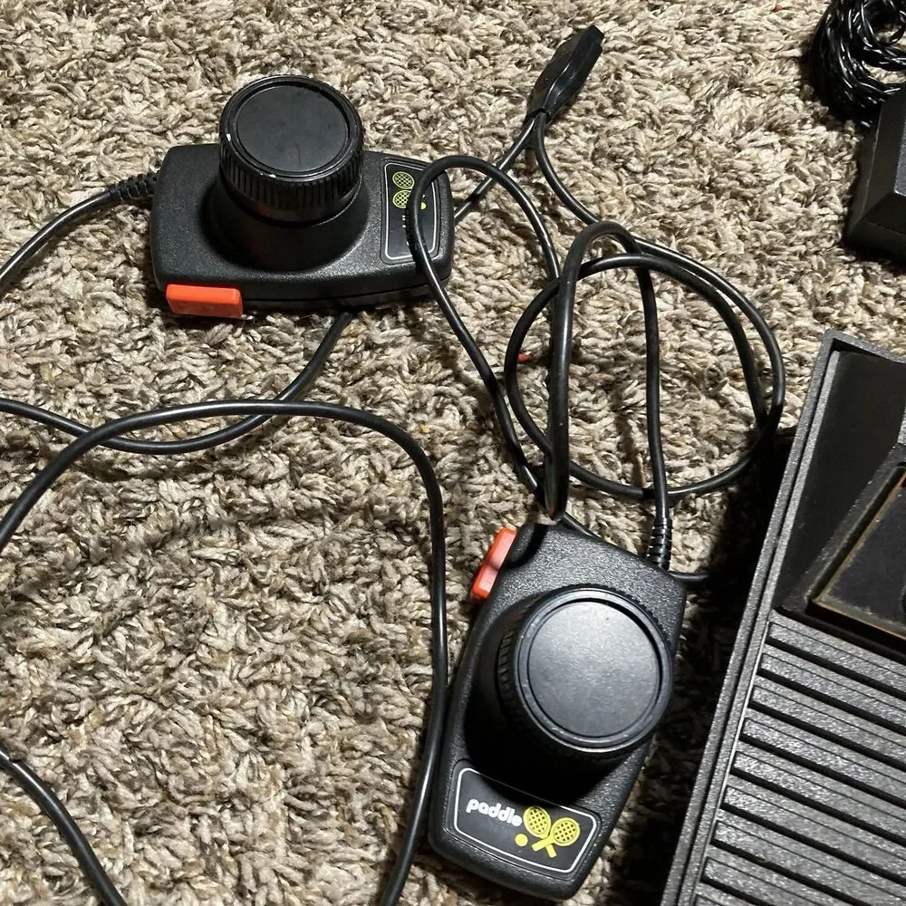 Atari Video Computer System Console with Black and Woodgrain Finish